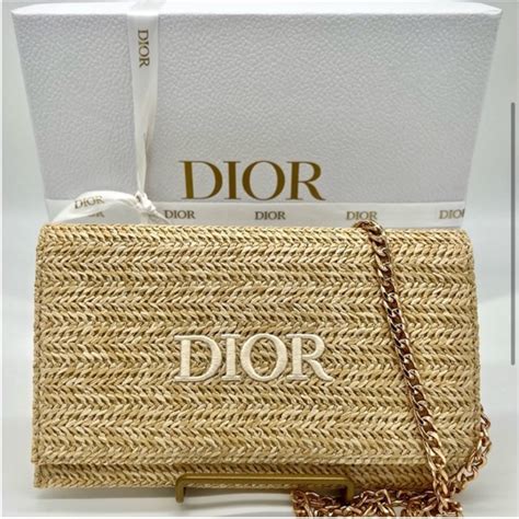 dior pouch raffia|christian Dior raffia bag.